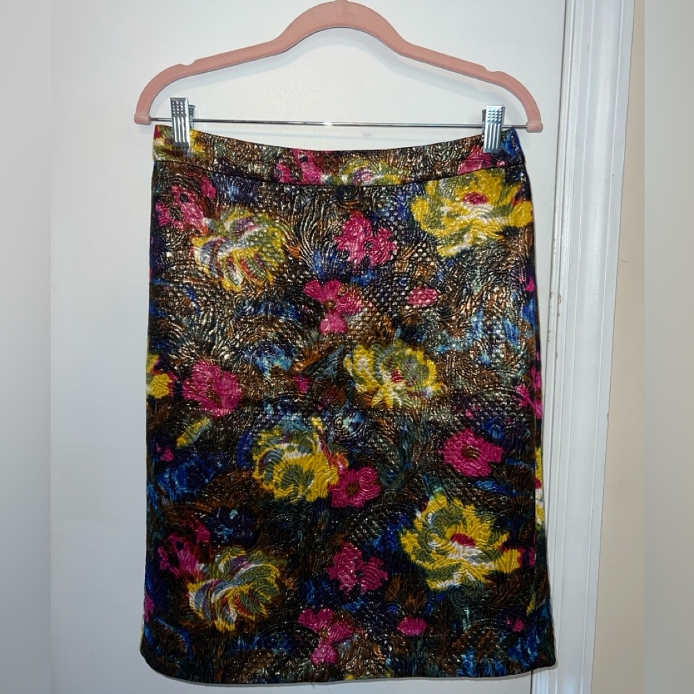 JCREW Floral Print Straight Skirt